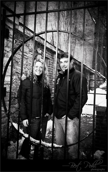 Maggie & Travis engagement photography down town watertown ny