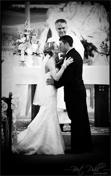 Christianne & Matt-first kiss wedding photography. Watertown, NY