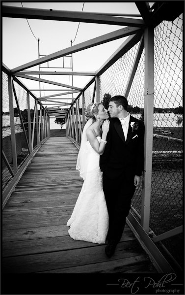 Christianne & Matt - bridge wedding photo, Alexandria Bay, NY