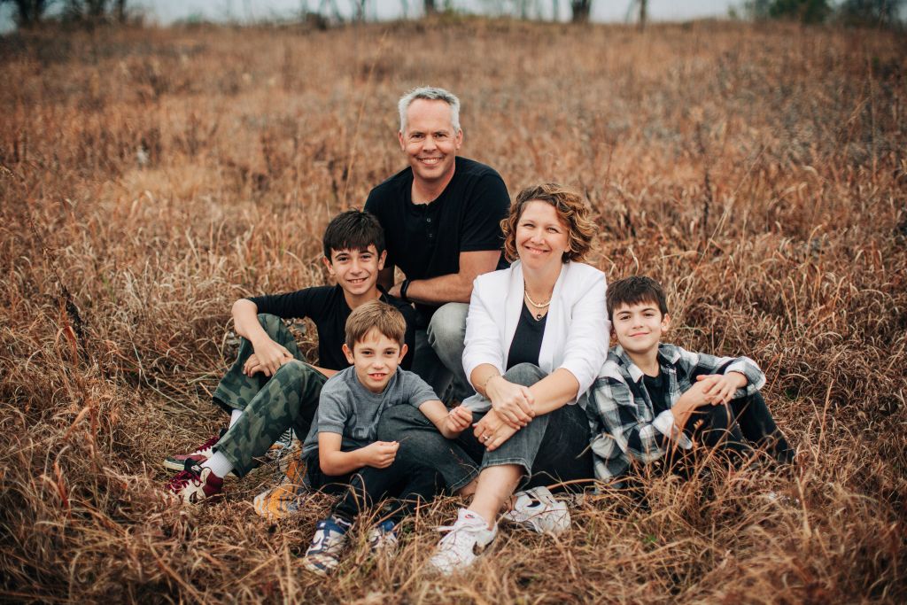 Bert & Kryna with the three boys - a family session during late fall